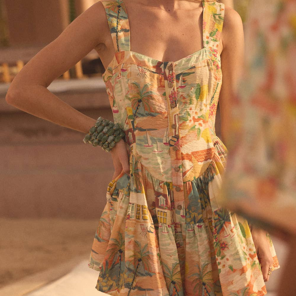 Goldie Sleeveless Tiered Ruffle Romper