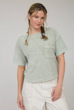WASHED RIBBED SHORT SLEEVE TEE WITH POCKET (PRE-ORDER)