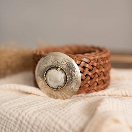 NEPTUNE BROWN LEATHER BELT