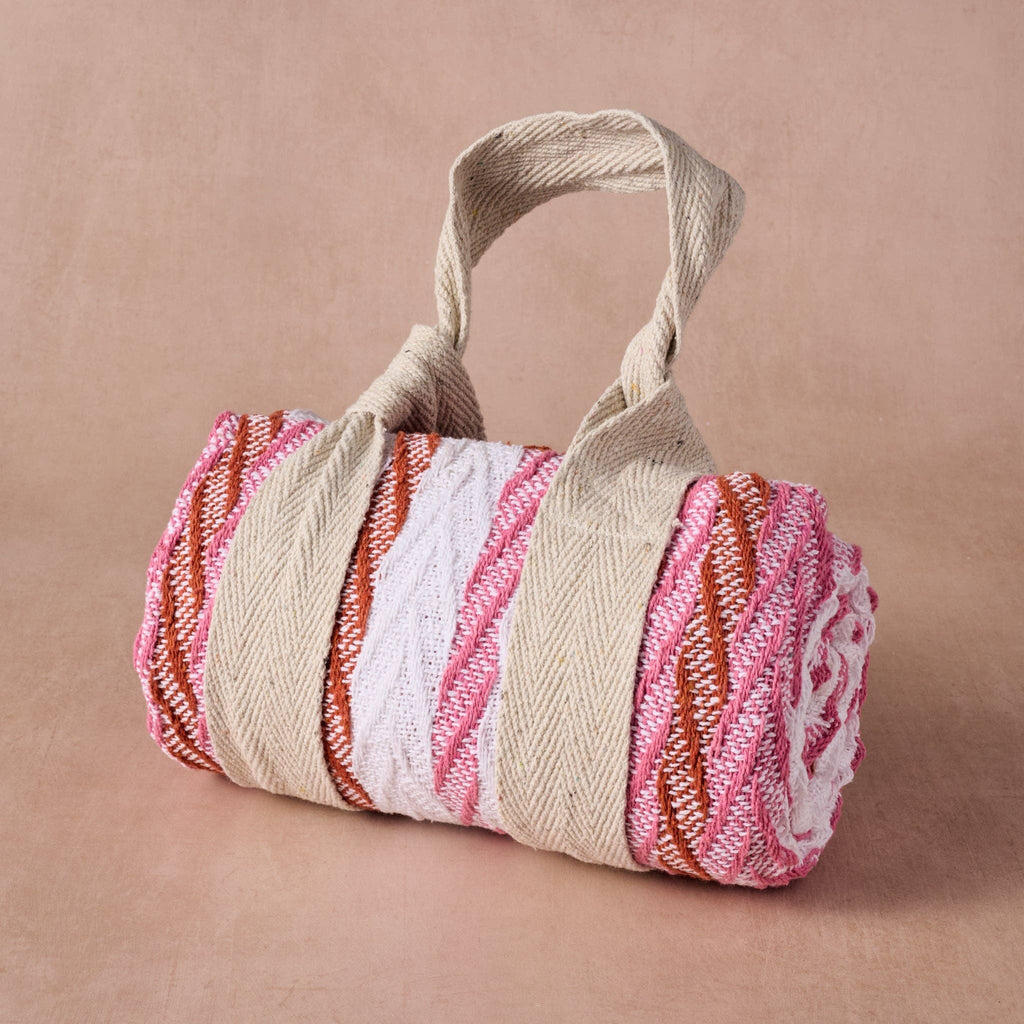 Garmee Upcycled Cotton Beach Blanket - Pink
