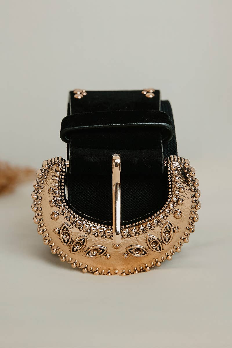 BLACK VELVET ELASTIC BELT