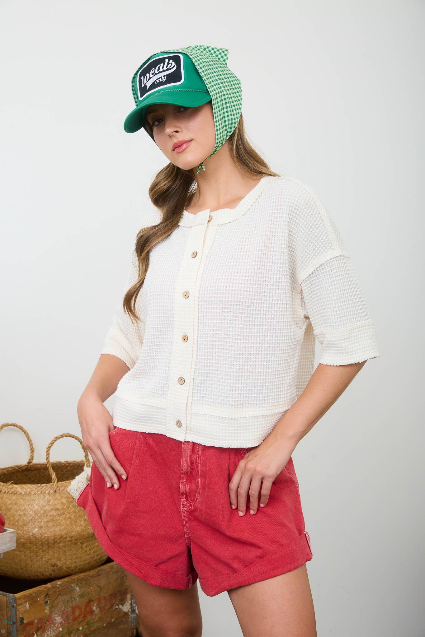 Dora Waffle Knit Top