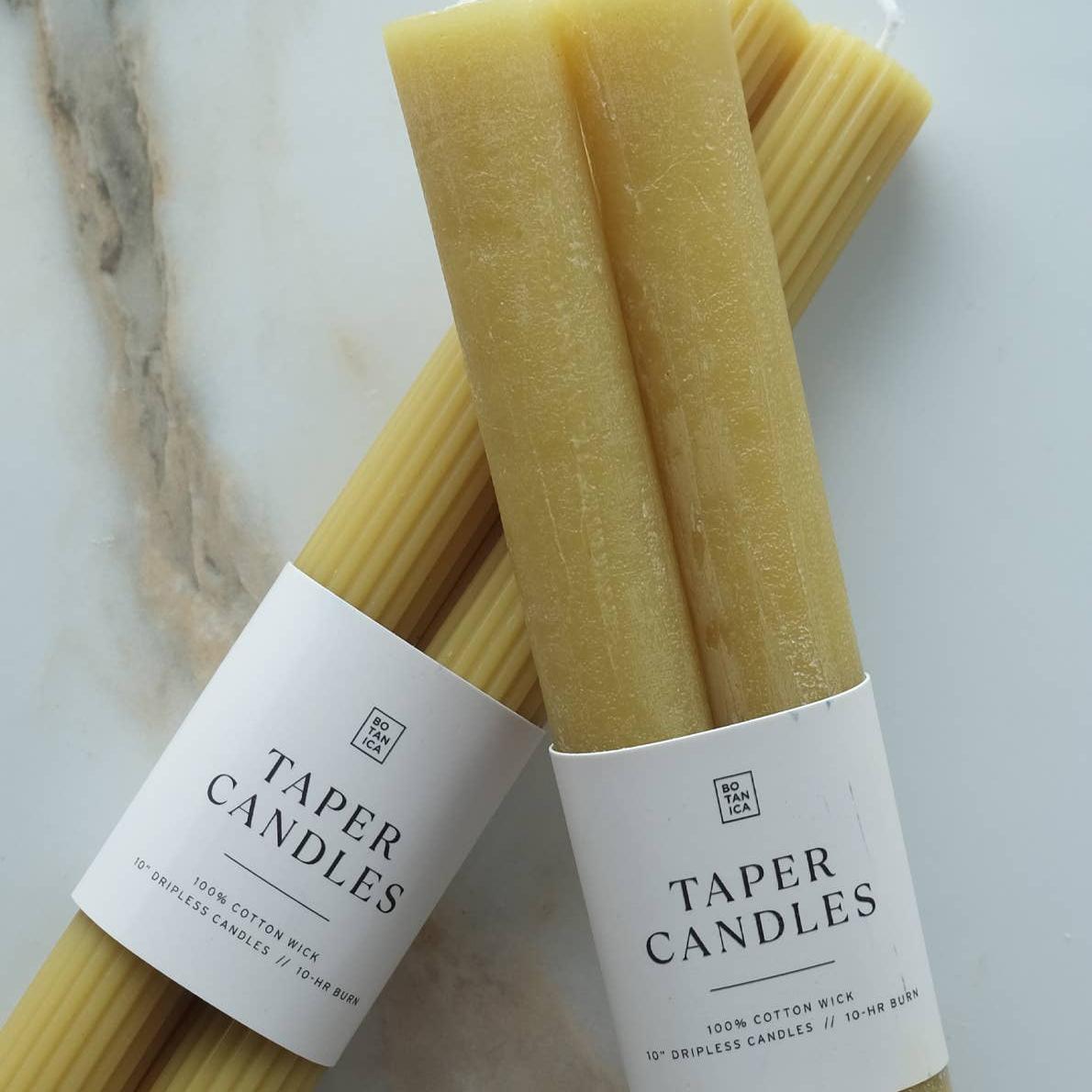 Taper Candle Pair, Martini Olive