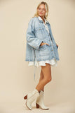 Side Tie Denim Jacket