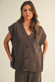 The Marlowe Speckled Knit Vest – Cocoa
