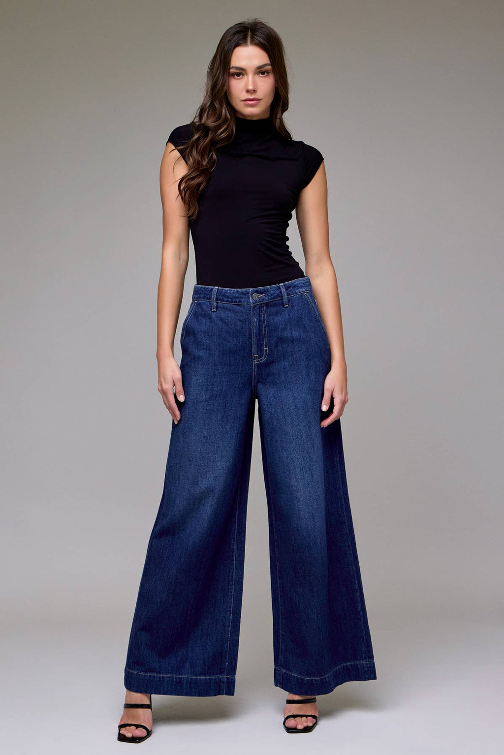 Nori Dark Wash Super Wide Leg Jeans