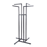 4-Way Black Clothing Rack With Straight Arms