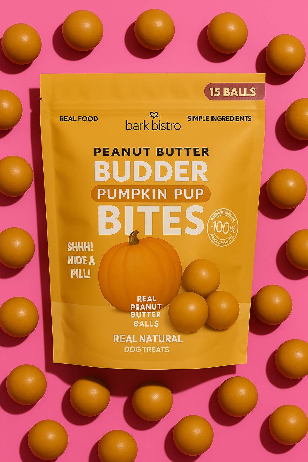Pumpkin Pup Budder Bites (Peanut Butter)