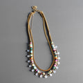 David Aubrey Triple strand multicolor necklace
