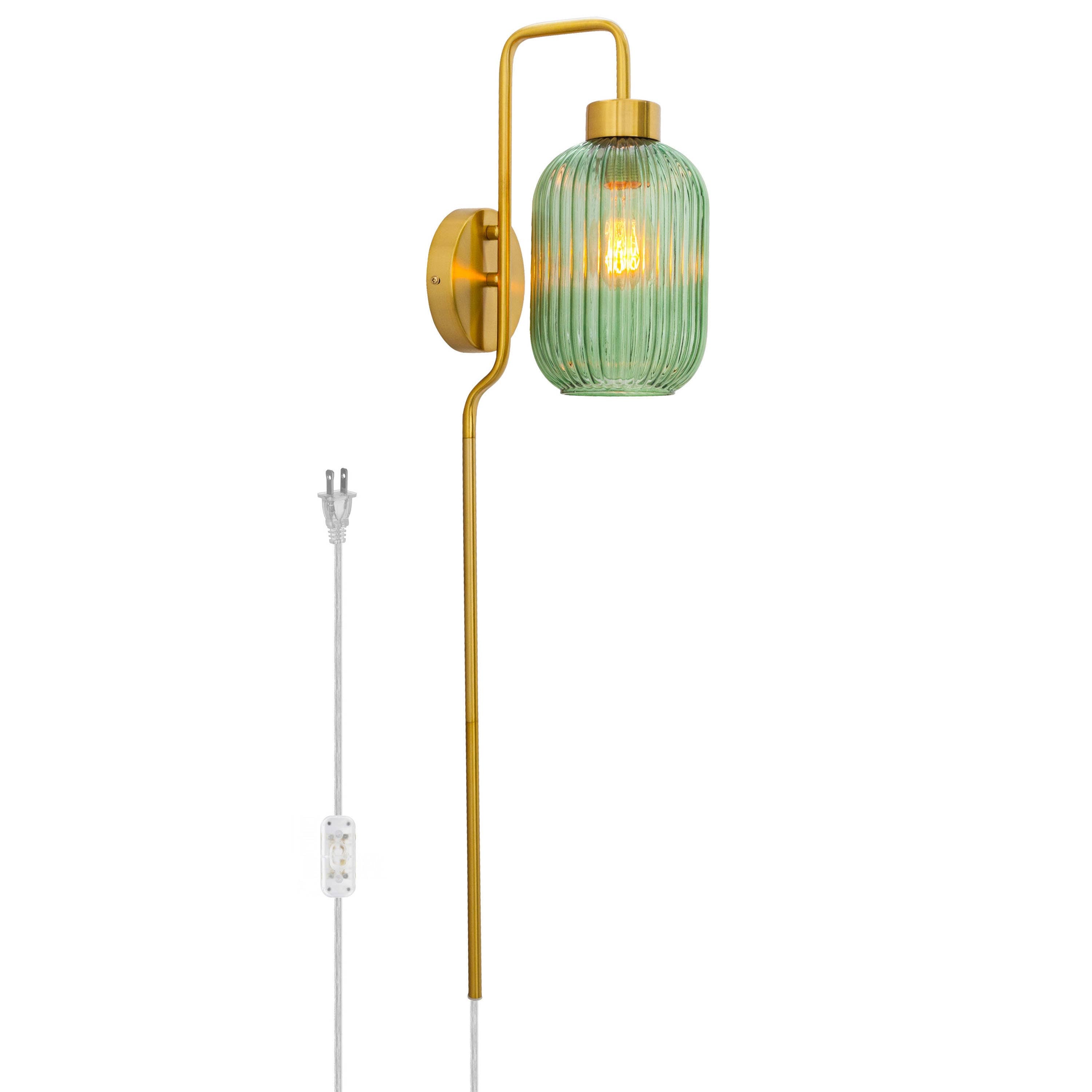 32"H Davia Retro Wall Sconce Pink, White, Smoke, or Green
