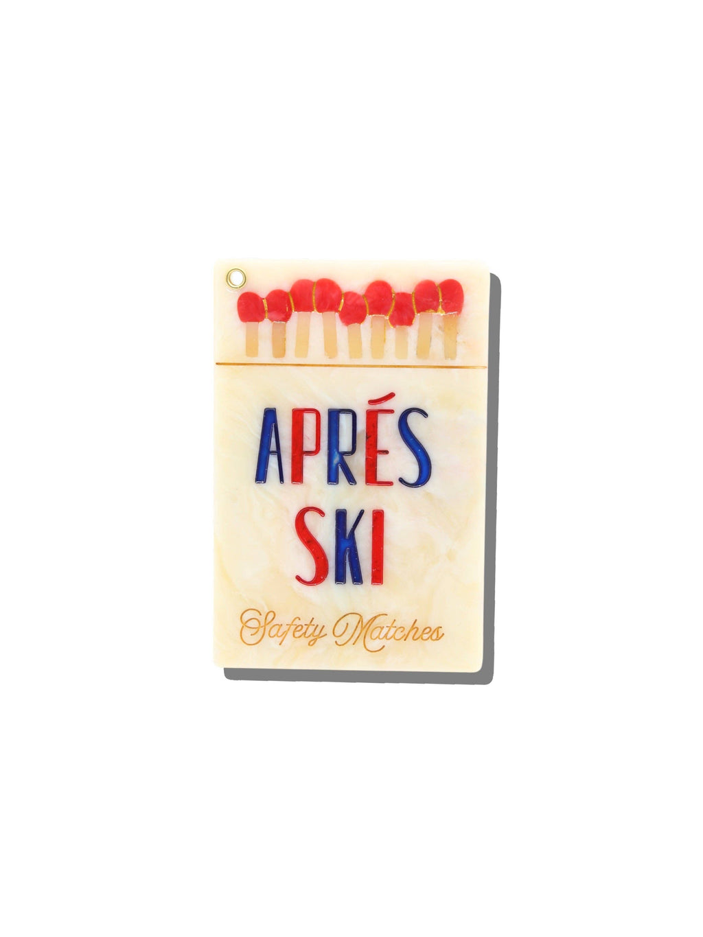 Hand-painted Apres Ski Matches Compact Mirror | Eco-Friendly