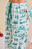 Christmas Toile Printed Pajama Set