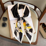 Skinny Silk Scarf for Hair, Neck or Bag Wrap_CWASC1512🎗️