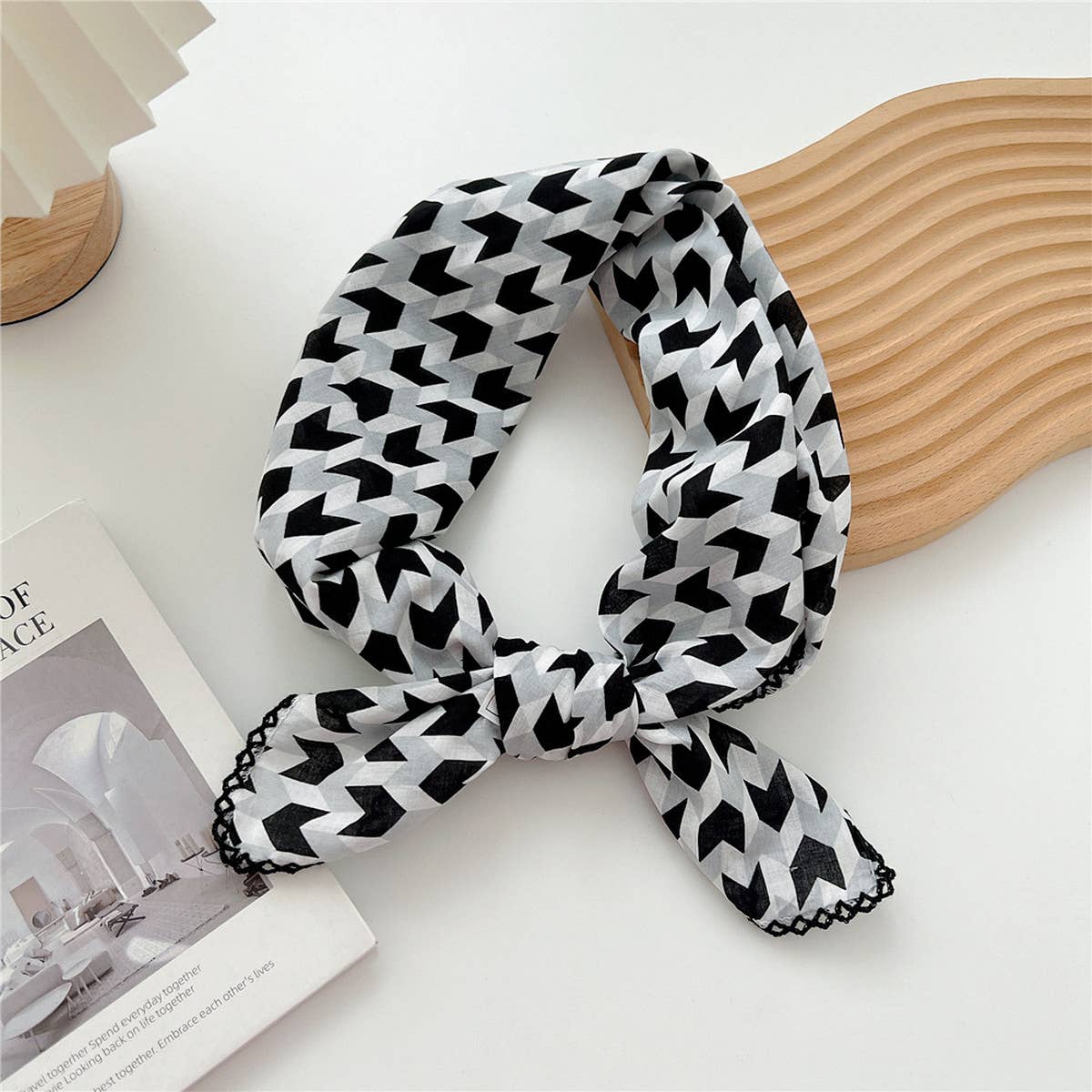 Cotton Linen Square Scarf for Women’s Neck Wrap_CWMS0672