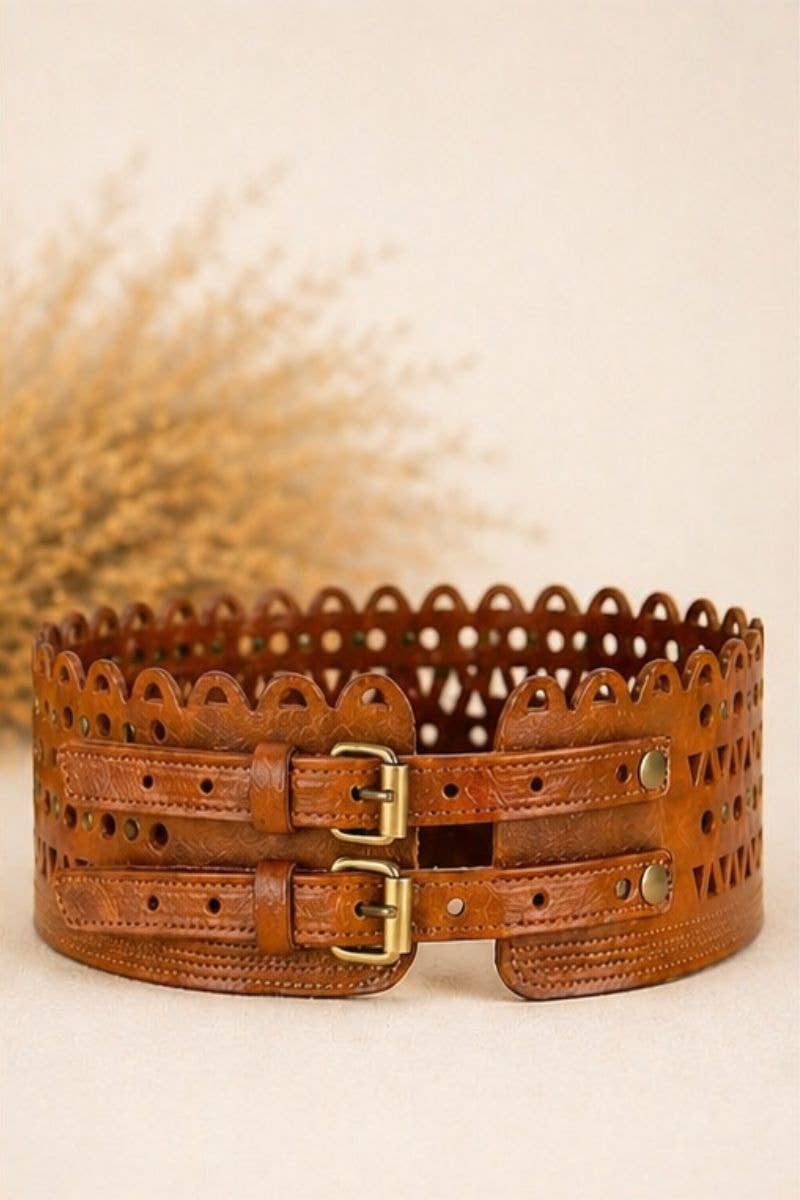 KRONOS Light Brown Leather Sash Belt – East Of These