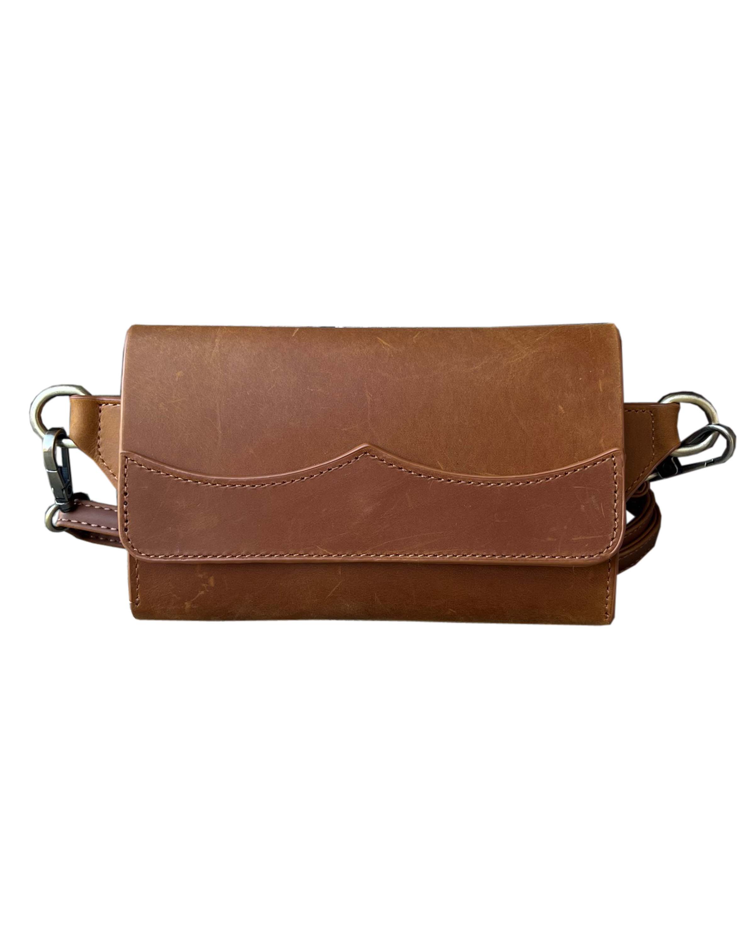 Vintage leather fanny pack sling bag waist bag