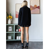 Knit Body Denim Layerd Jacket