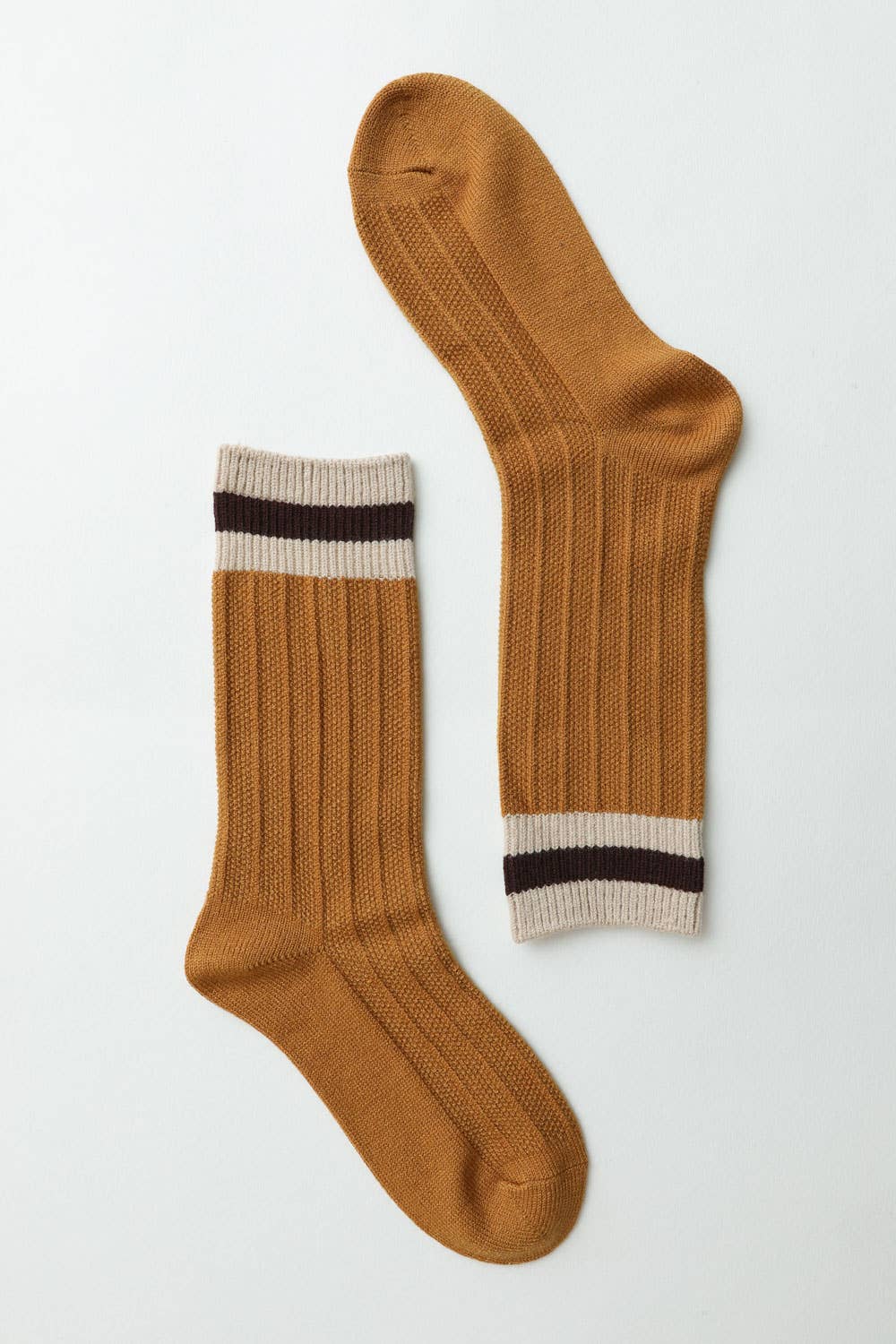 Cozy Retro Color Block Wool Crew Socks - Vintage Style
