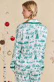 Christmas Toile Printed Pajama Set