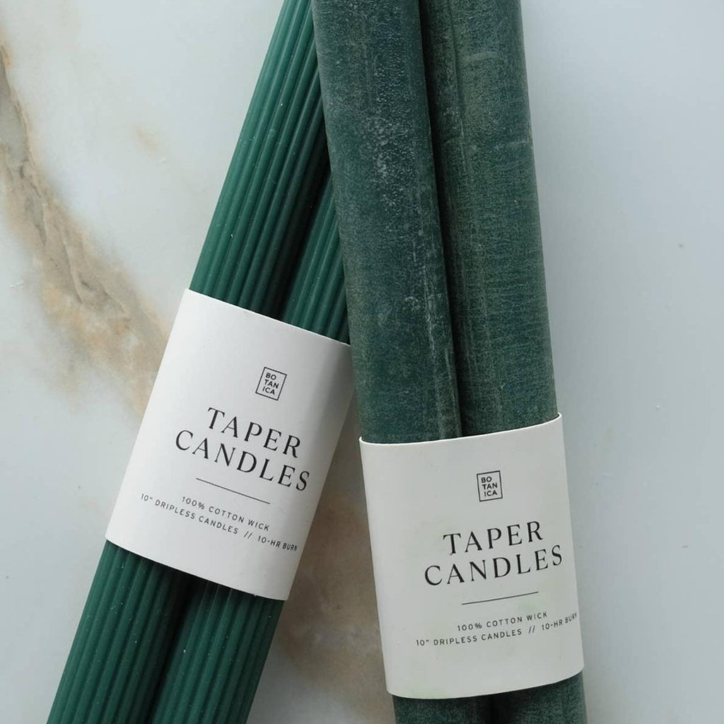 Taper Candle Pair, Evergreen