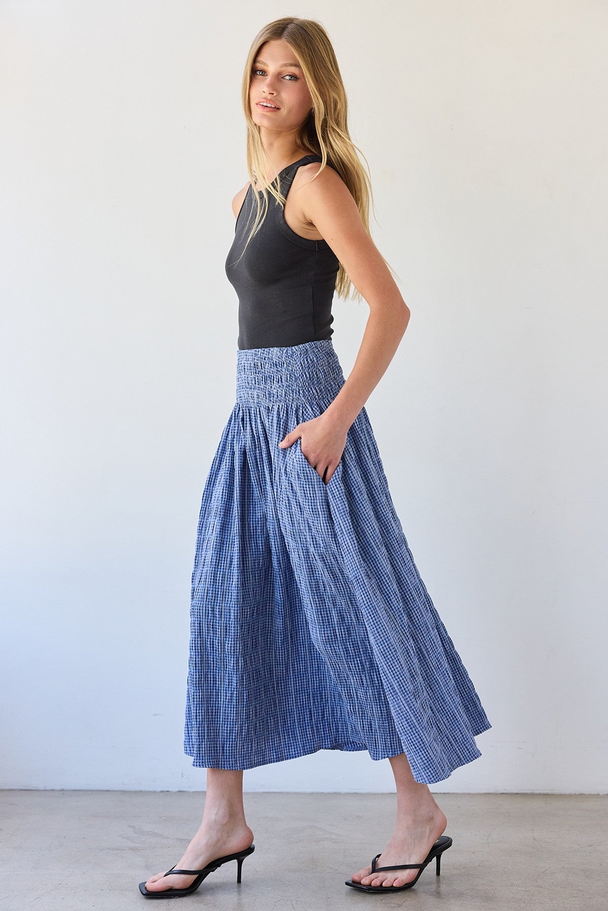 Diana Plaid Midi Skirt