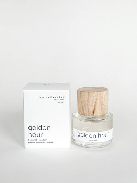 Eau de parfum: Golden Hour /mandarin, gardenia, vanilla