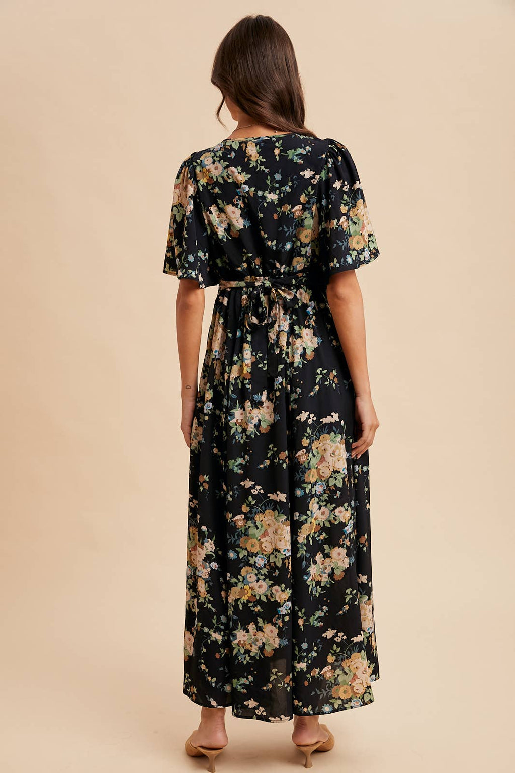 FLORAL FLUTTER BUTTON DOWN MAXI