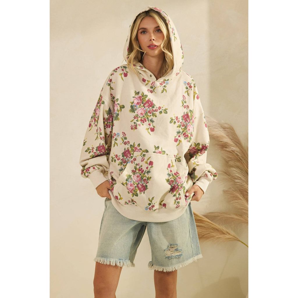 Printed Fleece Hoodie