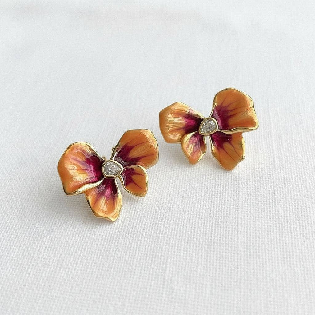 Whimsical Floral Drop Earrings
