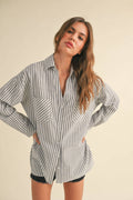 STRIPED PATTERN BUTTON DOWN SHIRTS