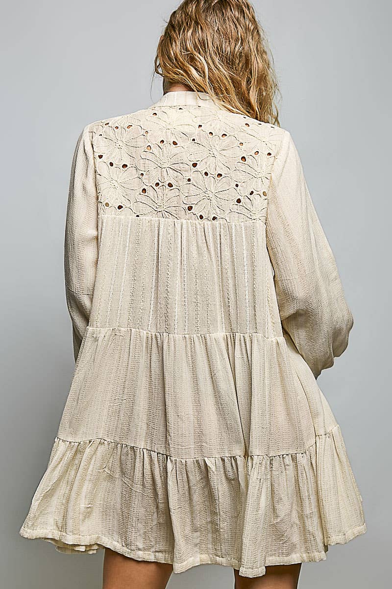 Tayia Embroidered Tunic Dress