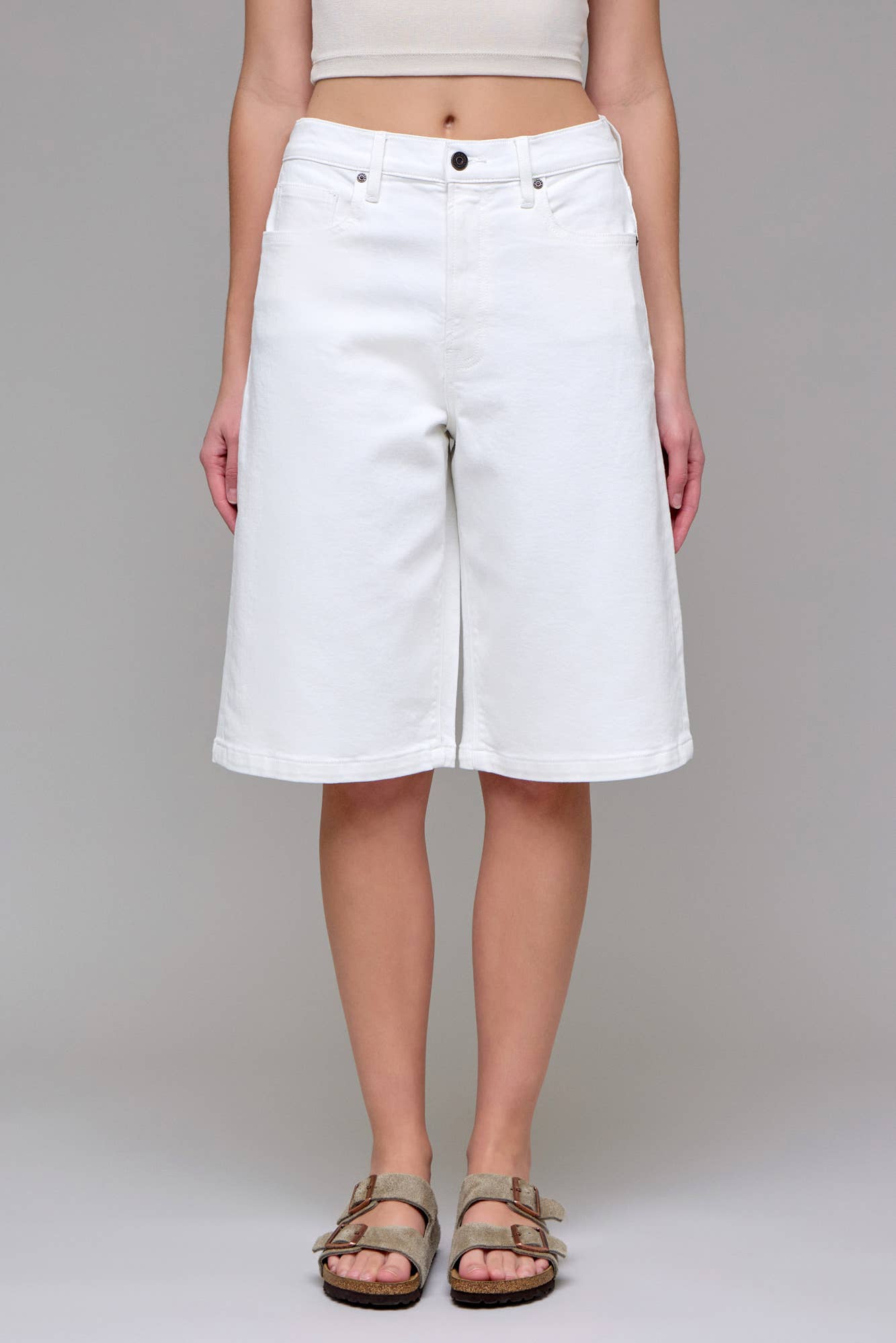 Pearl Wash Baggy Stretch Shorts