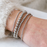 Waterproof Silver Ball Bracelets- small, medium or large