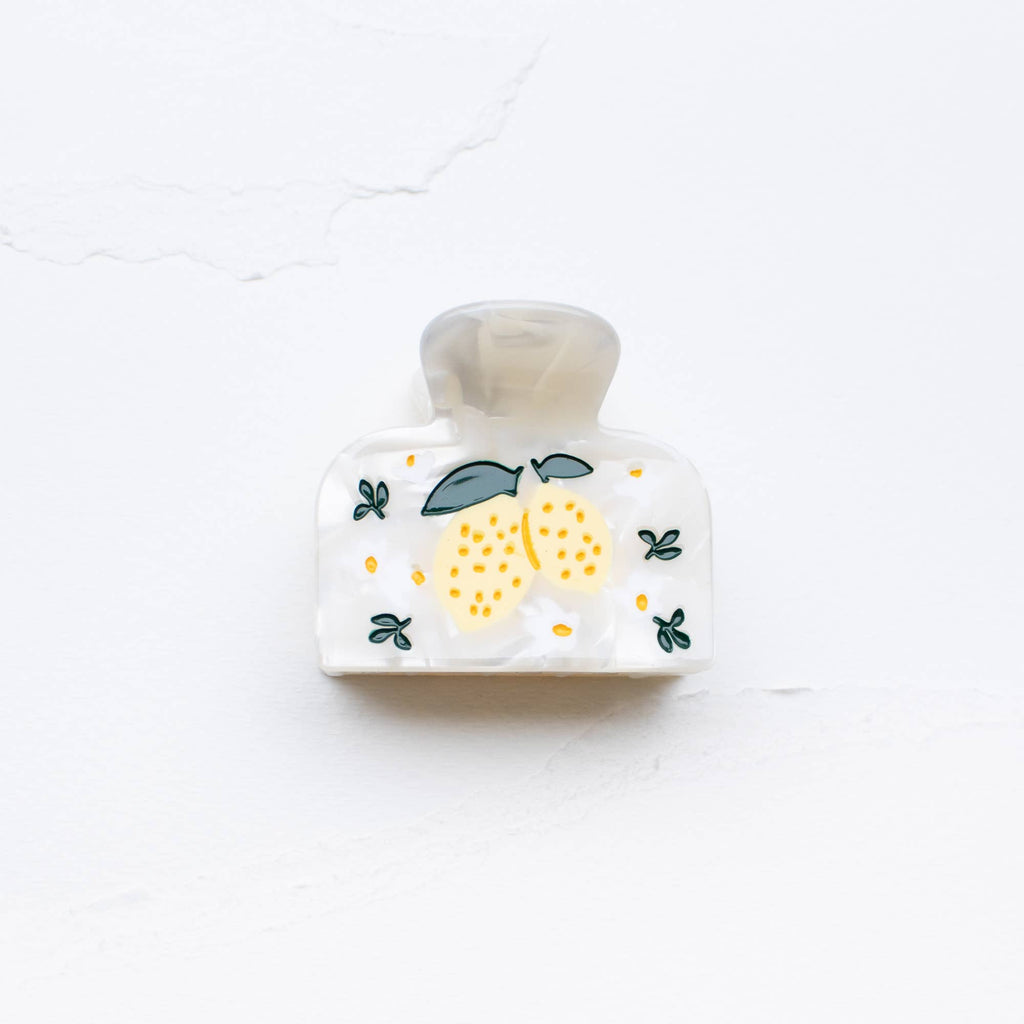 Lemon Tree in Bloom Hair Claw Clip