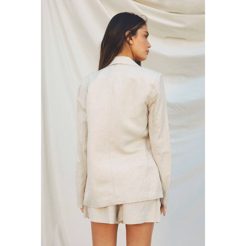 Linen Blend Classic Fit Blazer