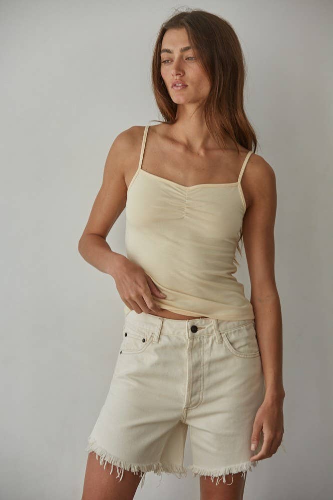 Knit Cotton Spandex Jersey V-Neck Cami Top