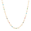 Pearl and Multi-Stone Strand Necklace
