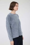 Washed Ribbed Knit Pullover