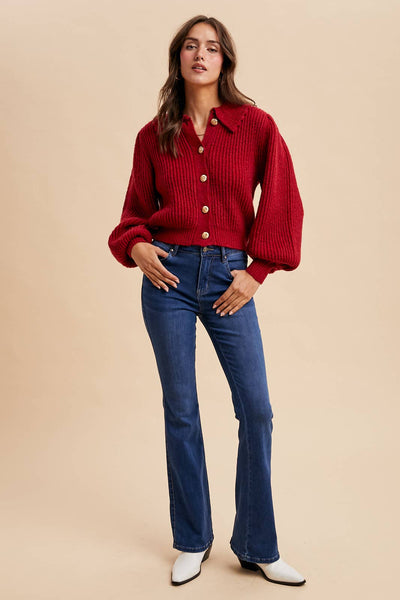 Cherry Knitted Cardigan