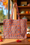 Talbot Orange Floral Tote Bag