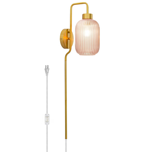 32"H Davia Retro Wall Sconce Pink, White, Smoke, or Green