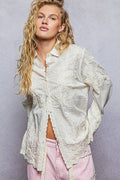 Flora Embroidered Scalloped Top