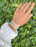 Beige WWJD Embroidered Bracelet