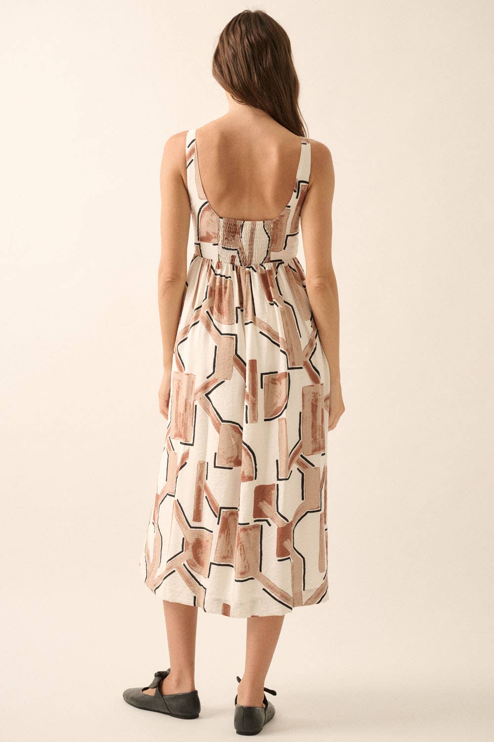 Thea Sleeveless Fit-and-Flare Midi Dress