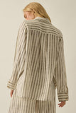 Striped Oversized Woven Shirt