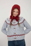 FAIRE ISLE TOGGLE BUTTON KNIT CARDIGAN SWEATER