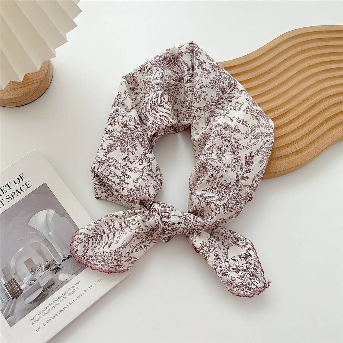 Cotton Linen Square Scarf for Women’s Neck Wrap_CWMS0672