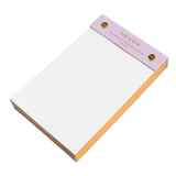 Image 4: Angled view of "Walk In Faith" scripture notepad with lavender binding.

