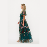 Emerald Floral Dress