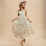 Side profile of the dress highlighting flow and movement

